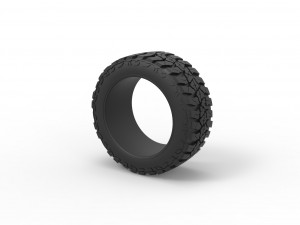 Offroad tire 111 Scale 1 to 25 3D Print Model