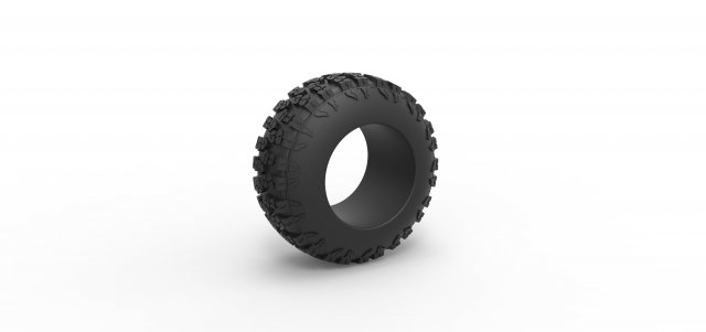 Offroad tire 113 Scale 1 to 25 3D Print Model .c4d .max .obj .3ds .fbx .stl .blend 