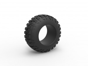 Offroad tire 113 Scale 1 to 25 3D Print Model