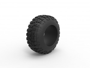 Offroad tire 113 Scale 1 to 25 3D Print Model