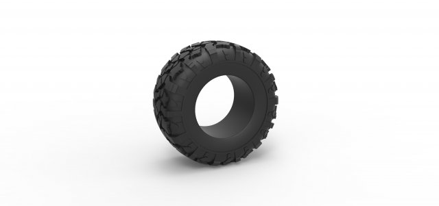 Offroad tire 114 Scale 1 to 25 Modelo de Impressão 3D .c4d .max .obj .3ds .fbx .stl .blend 