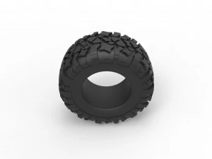 Offroad tire 114 Scale 1 to 25 3D Print Model