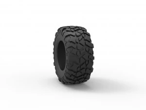 Offroad tire 114 Scale 1 to 25 3D Print Model
