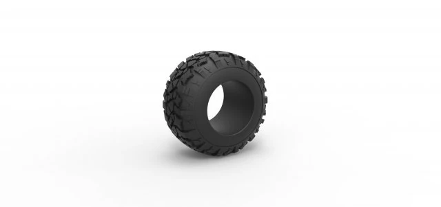 Offroad tire 115 Scale 1 to 25 3D Print Model .c4d .max .obj .3ds .fbx .stl .blend 