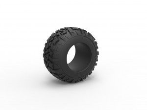 Offroad tire 115 Scale 1 to 25 3D 프린트 모델