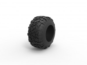 Offroad tire 115 Scale 1 to 25 Modello di stampa 3D