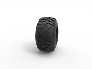 Offroad tire 115 Scale 1 to 25 3D Print Model