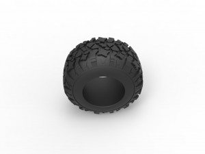 Offroad tire 115 Scale 1 to 25 Modello di stampa 3D