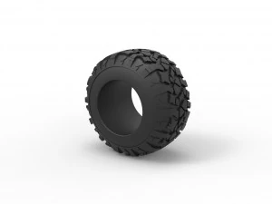 Offroad tire 115 Scale 1 to 25 3D Print Model