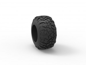 Offroad tire 115 Scale 1 to 25 Modello di stampa 3D