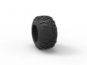 Offroad tire 115 Scale 1 to 25 3D Print Model