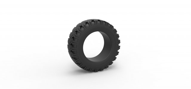 Offroad tire 116 Scale 1 to 25 Model Cetak 3D .c4d .max .obj .3ds .fbx .stl .blend 