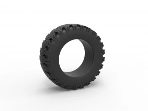 Offroad tire 116 Scale 1 to 25 3D Print Model
