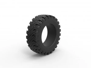 Offroad tire 116 Scale 1 to 25 3D Print Model