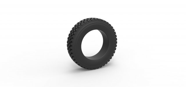 Semi truck tire 7 Scale 1 to 25 Model Cetak 3D .c4d .max .obj .3ds .fbx .stl .blend 