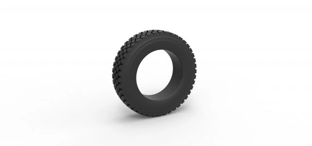 Semi truck tire 7 Scale 1 to 25 3D Print Model .c4d .max .obj .3ds .fbx .stl .blend 