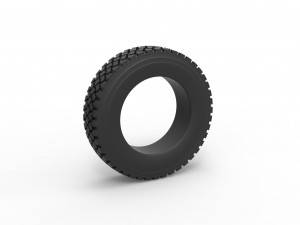 Semi truck tire 7 Scale 1 to 25 3Dプリントモデル