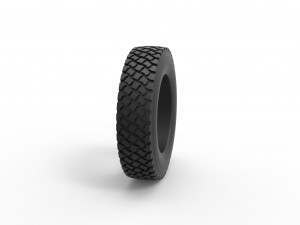 Semi truck tire 7 Scale 1 to 25 Model Cetak 3D