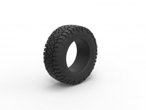 Offroad tire 117 Scale 1 to 25 Modèles 3D en vedette