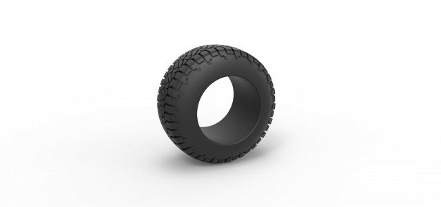 Offroad tire 118 Scale 1 to 25 Model Cetak 3D .c4d .max .obj .3ds .fbx .stl .blend 