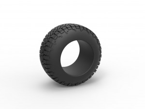 Offroad tire 118 Scale 1 to 25 3D प्रिंट मॉडल