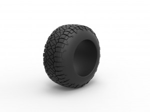 Offroad tire 118 Scale 1 to 25 Model Cetak 3D