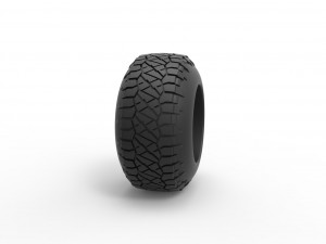 Offroad tire 118 Scale 1 to 25 Model Cetak 3D