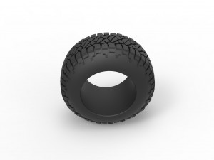 Offroad tire 118 Scale 1 to 25 Model Cetak 3D