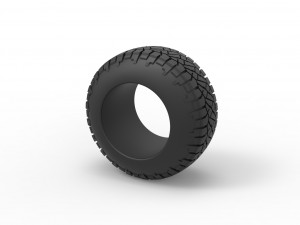 Offroad tire 118 Scale 1 to 25 Model Cetak 3D