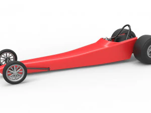 टर्बोनिक ड्रैग एक्सल स्केल 1 से 25 के साथ ड्रैगस्टर 3D प्रिंट मॉडल