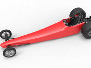 Dragster with Turbonique drag axle Scale 1 to 25 3D 프린트 모델