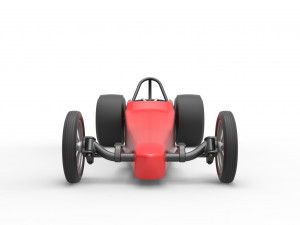 Dragster with Turbonique drag axle Scale 1 to 25 3D 프린트 모델