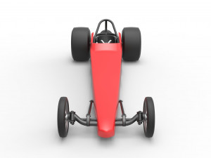 Dragster with Turbonique drag axle Scale 1 to 25 3D 프린트 모델