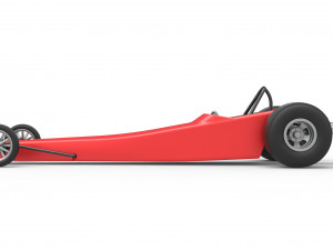 Dragster with Turbonique drag axle Scale 1 to 25 3D 프린트 모델