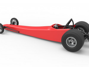 Dragster with Turbonique drag axle Scale 1 to 25 3D 프린트 모델