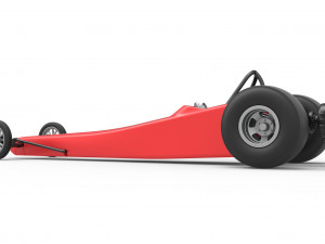 Dragster with Turbonique drag axle Scale 1 to 25 3D 프린트 모델