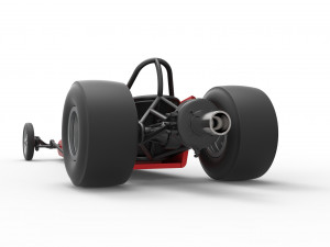 Dragster with Turbonique drag axle Scale 1 to 25 3D 프린트 모델