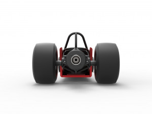 Dragster with Turbonique drag axle Scale 1 to 25 3D 프린트 모델