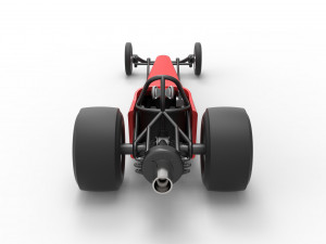 Dragster with Turbonique drag axle Scale 1 to 25 3D 프린트 모델