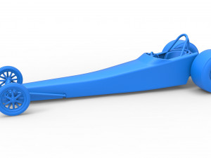 Dragster with Turbonique drag axle Scale 1 to 25 3D 프린트 모델