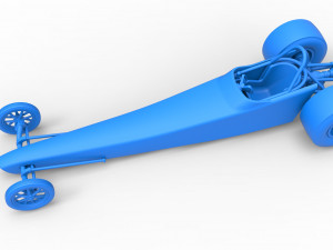 Dragster with Turbonique drag axle Scale 1 to 25 3D 프린트 모델