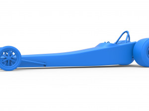 Dragster with Turbonique drag axle Scale 1 to 25 3D 프린트 모델