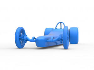 Dragster with Turbonique drag axle Scale 1 to 25 3D 프린트 모델
