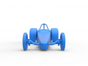 Dragster with Turbonique drag axle Scale 1 to 25 3D 프린트 모델