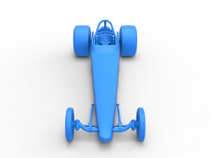Dragster with Turbonique drag axle Scale 1 to 25 3D 프린트 모델