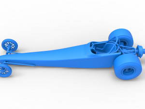 Dragster with Turbonique drag axle Scale 1 to 25 3D 프린트 모델