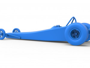 Dragster with Turbonique drag axle Scale 1 to 25 3D 프린트 모델