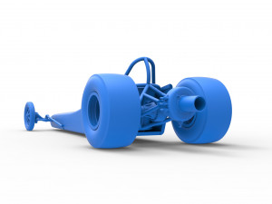Dragster with Turbonique drag axle Scale 1 to 25 3D 프린트 모델