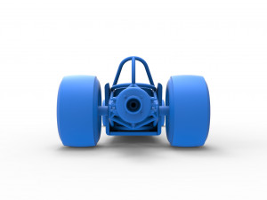 Dragster with Turbonique drag axle Scale 1 to 25 3D 프린트 모델