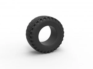 Offroad tire 119 Scale 1 to 25 3D Print Model